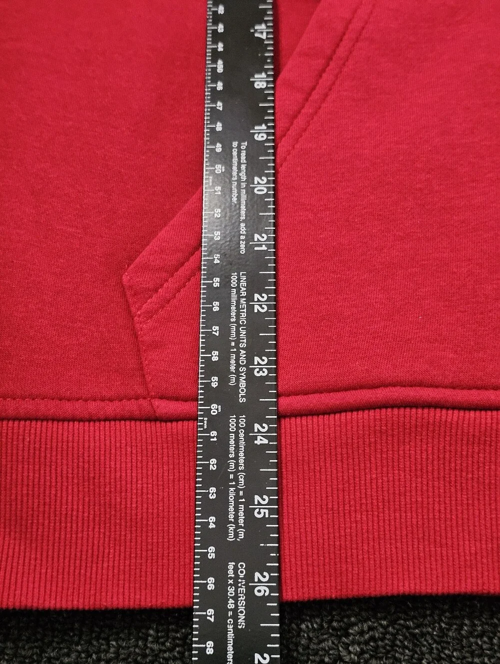 True Religion Bright Red Full-Zip Hoodie with Logo Patch Men's Size Large